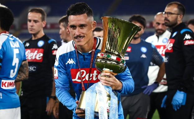 José Callejón, campeón de la Coppa Italia con el Nápoles