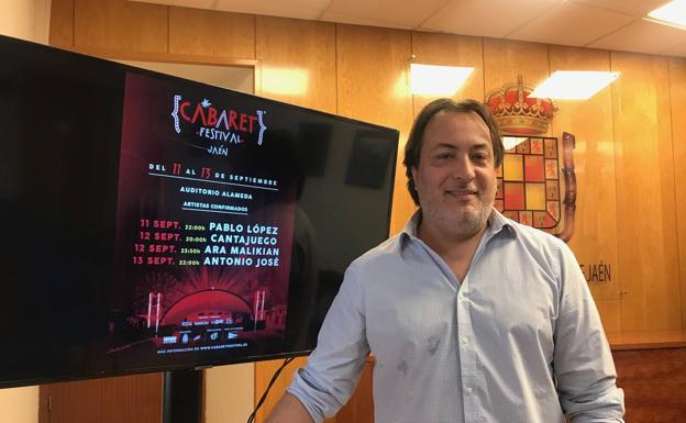 Pablo López, Antonio José y Ara Malikian, en el Cabaret Festival en Jaén
