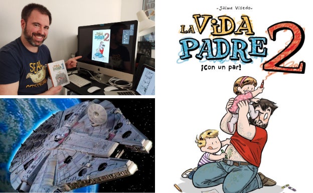 Cuando tu padre te convierte en personaje de cómic mientras 'pilota' el Halcón Milenario