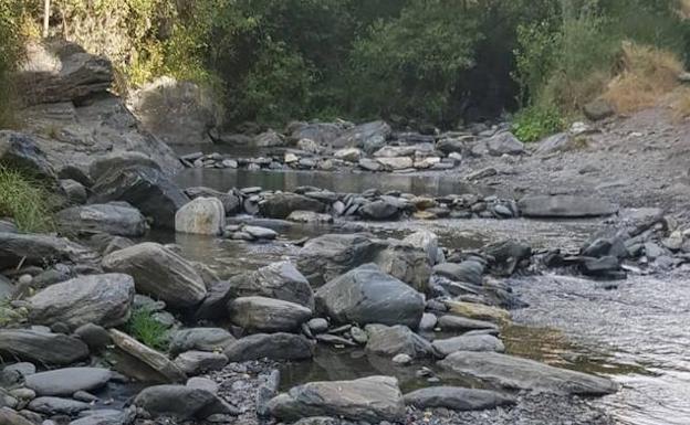 Los pescadores señalan la reducción de caudal que sufre cada verano el Genil