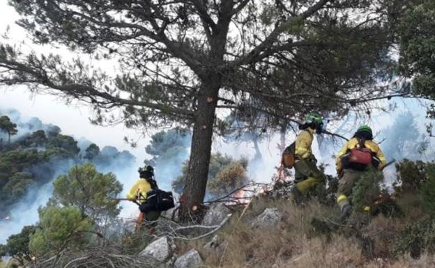 Extinguido el fuego en El Centenillo, en Baños de la Encina