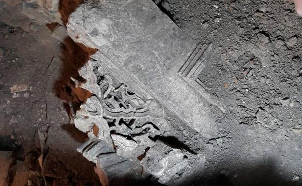 Descubren el pórtico de un palacio islámico en las obras de la iglesia de Santo Domingo