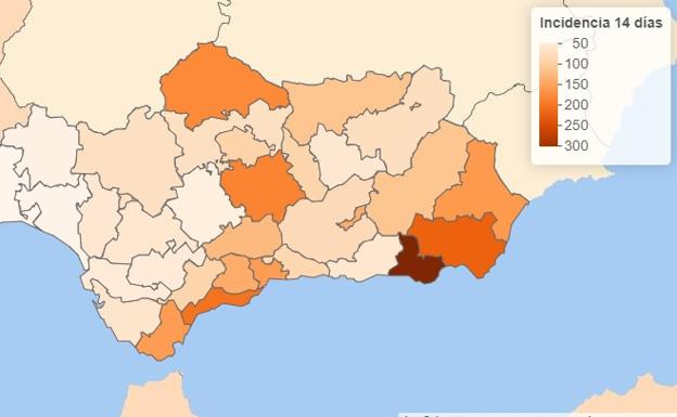 El coronavirus se mantiene activo en 63 municipios almerienses