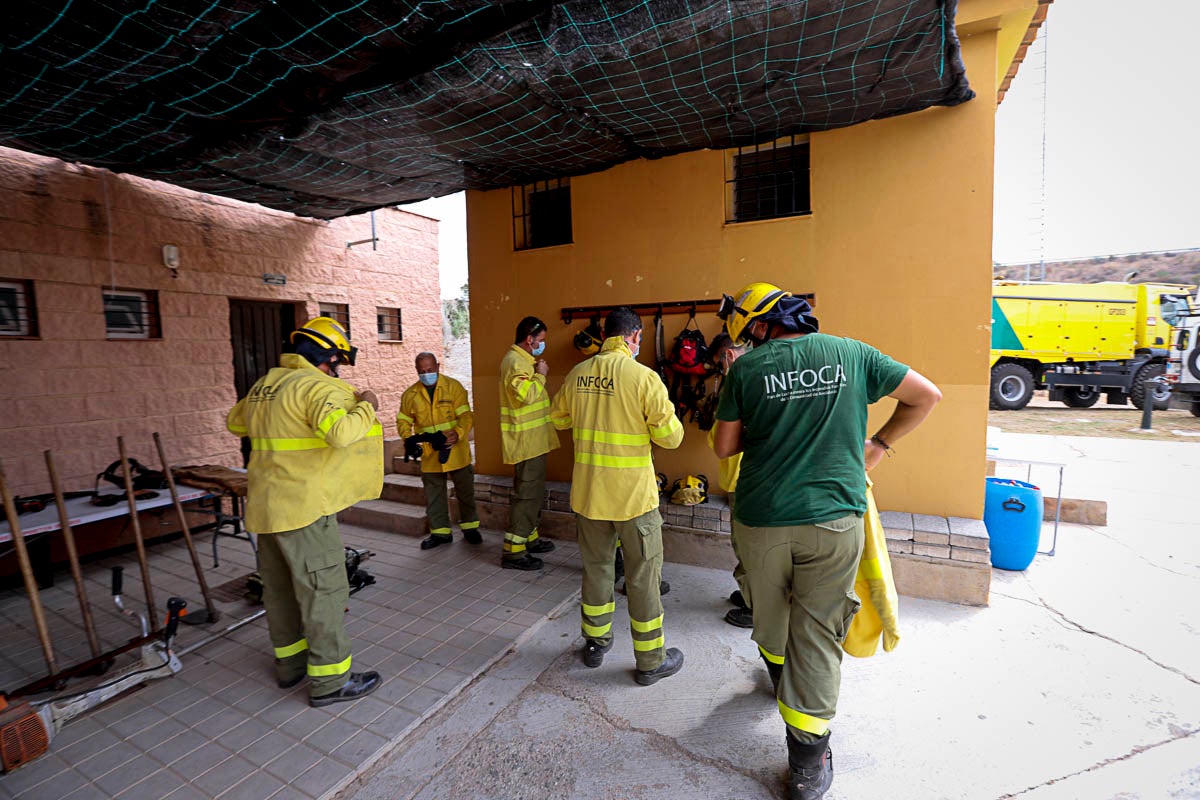 El Infoca realiza un simulacro de incendio en Motril