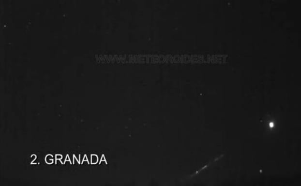 Dos bolas de fuego visibles en Andalucía se desintegran sobre Granada y Córdoba