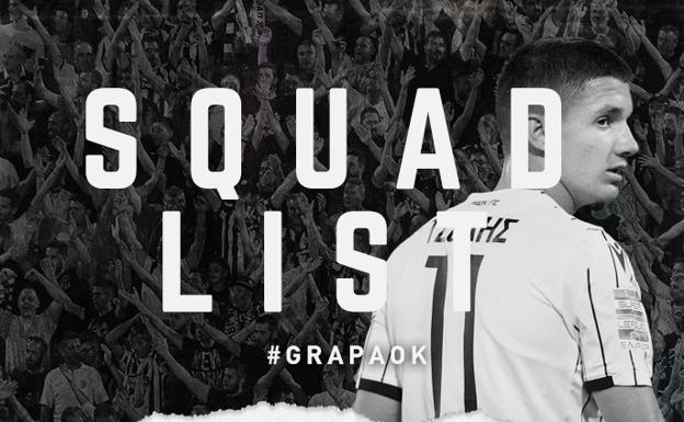 El PAOK viaja con 24 jugadores a Granada