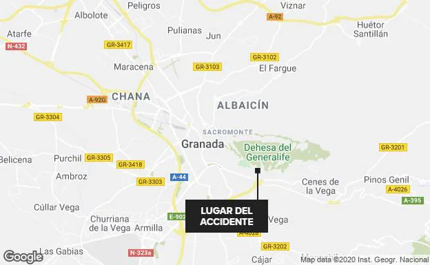Rescatado y trasladado al hospital un ciclista herido tras sufrir una caída en Granada