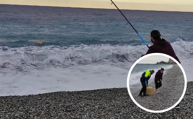 Unos pescadores de Almuñécar encuentran un fardo de 50 kilos de hachís en el mar