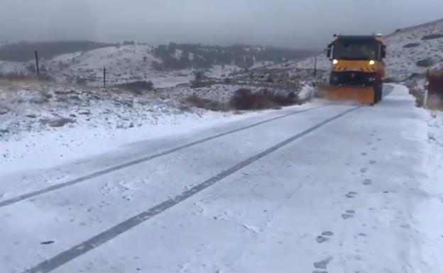 La nieve hace acto de presencia en la provincia de Jaén