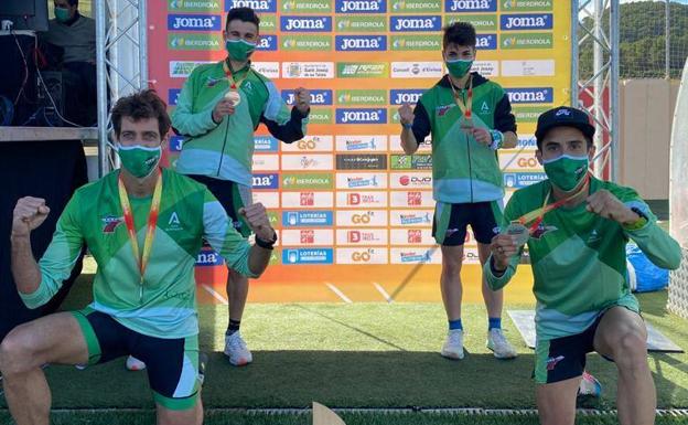 La selección andaluza absoluta gana la plata en el Nacional de trail