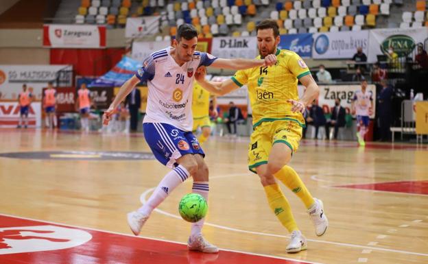 Tropiezo del Jaén Paraíso Interior FS en la cancha del Fútbol Emotion Zaragoza
