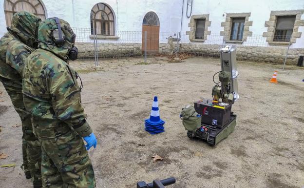 La Legión usa un robot para la detección de la covid