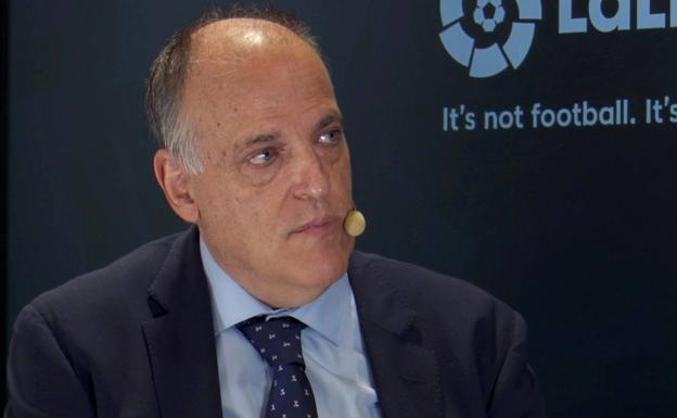 Javier Tebas: «Mi ilusión es que haya público en los últimos partidos de la temporada»