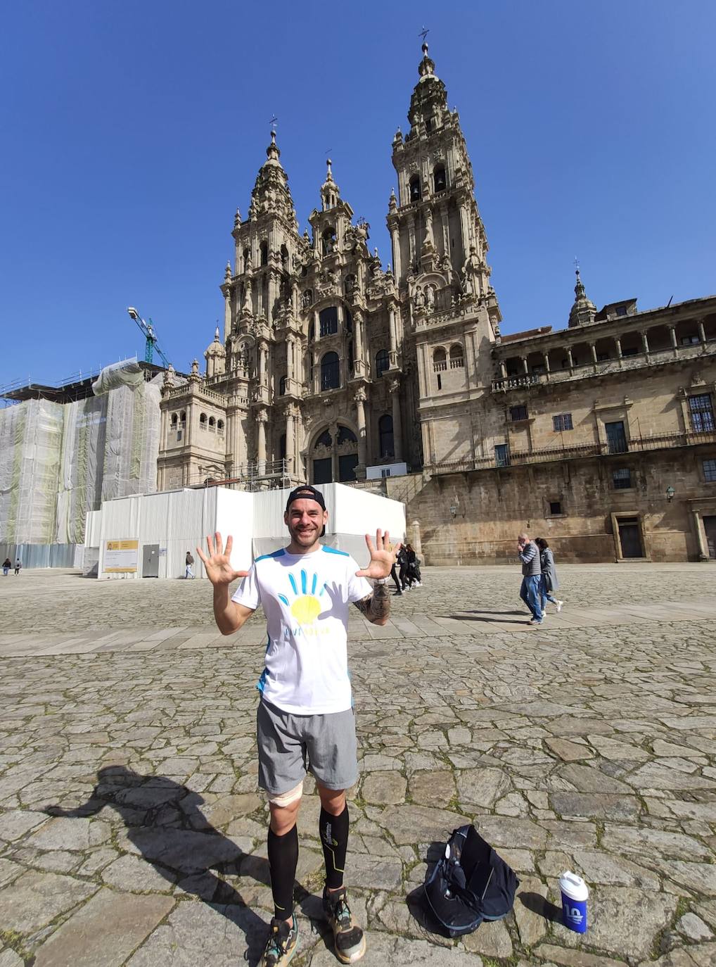 El jienense que hizo corriendo el Camino de Santiago en plena pandemia por una buena causa