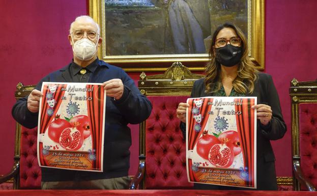 Plataformas de artes escénicas de Granada piden la retirada de un cartel que asocia el teatro con el coronavirus