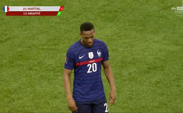 Martial se lesiona con Francia y es duda en el United