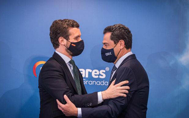 Casado y Moreno reclaman en Granada que la financiación europea llegue a los municipios