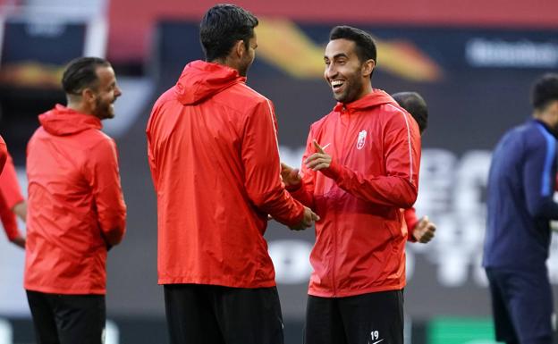 El Granada entrena en Old Trafford cargado de ilusión
