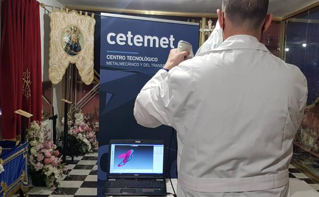 Cetemet escanea en 3D la imagen de Nuestra Señora de Linarejos