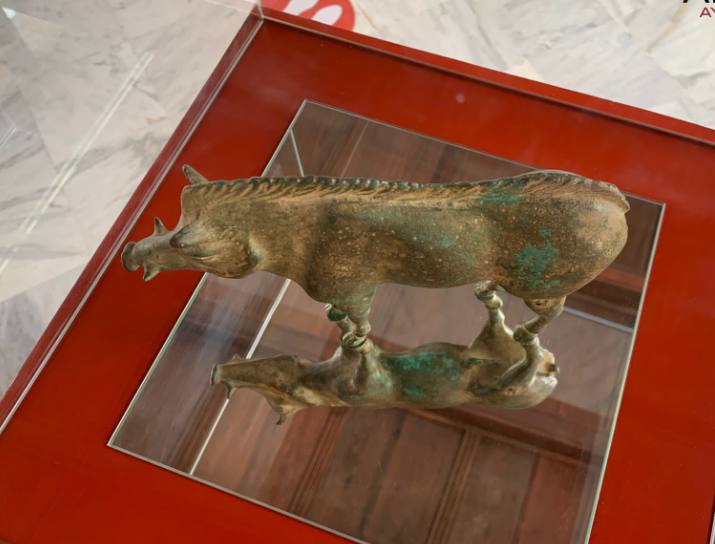 El Museo Arqueológico de Andújar expone un jabalí de bronce recuperado hace diez años