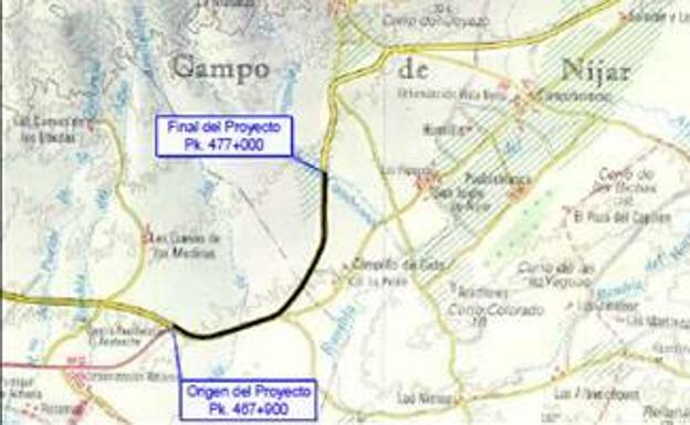 A licitación, las obras de rehabilitación del firme de la A-7 entre Cuesta Colorá y El Jabonero en Almería