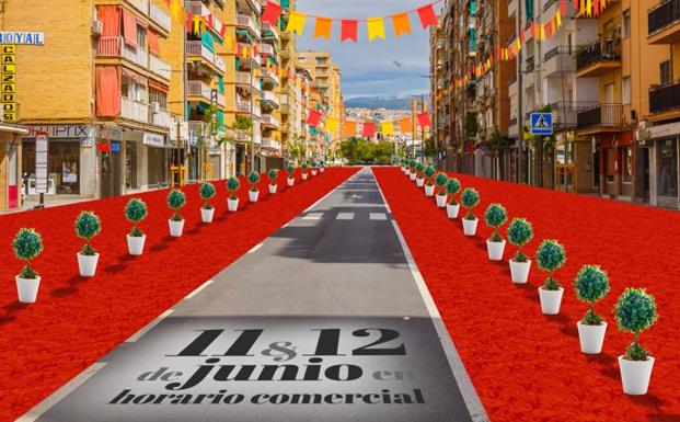 'Stock fuera' en el Zaidín: 70 comercios exponen sus gangas en la calle