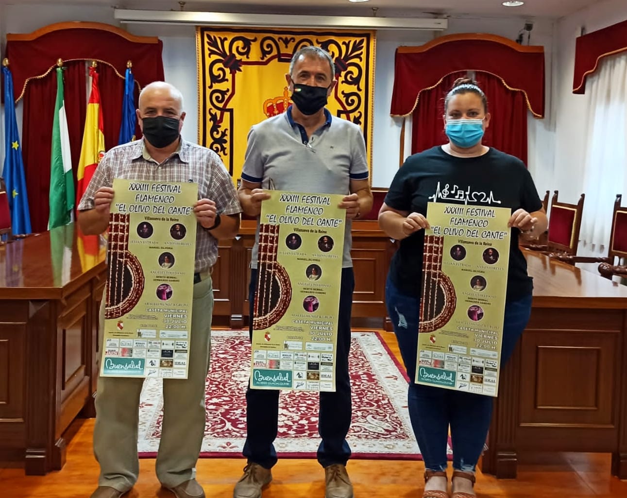 Cartel de altura para el XXXIII festival flamenco de Villanueva de la Reina