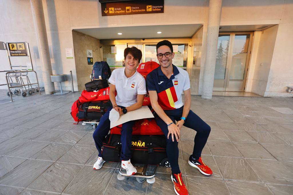 María Pérez e Ignacio Fontes aterrizan en Granada tras las Olimpiadas