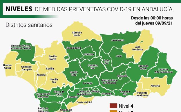 Consulta el nivel de alerta y las restricciones de cada municipio de Andalucía durante la próxima semana