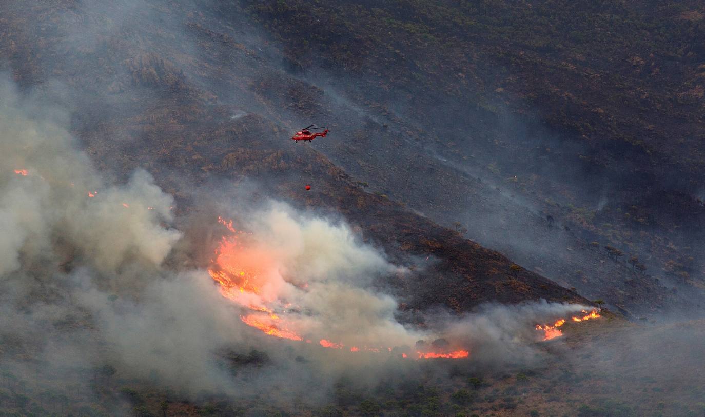 Controlado el incendio de Sierra Bermeja tras una semana de lucha contra el fuego