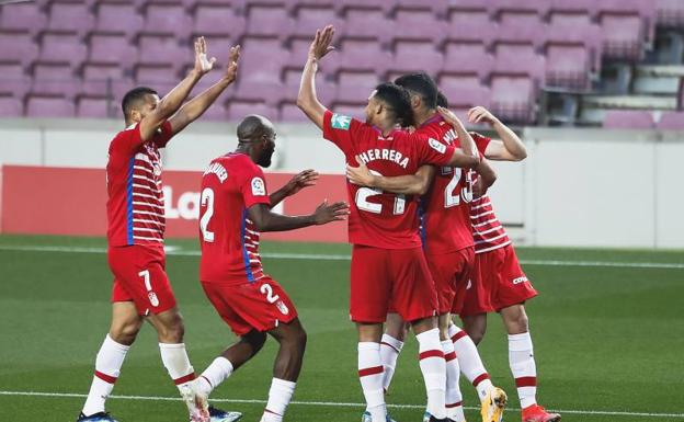 Machís y Jorge Molina, héroes en la única victoria en el Camp Nou