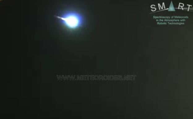 Un meteoro sobrevuela Andalucía a 76.000 kilómetros por hora y origina bola de fuego