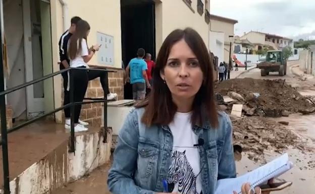 La redactora de IDEAL Mercedes Navarrete informa de los daños causados por las lluvias