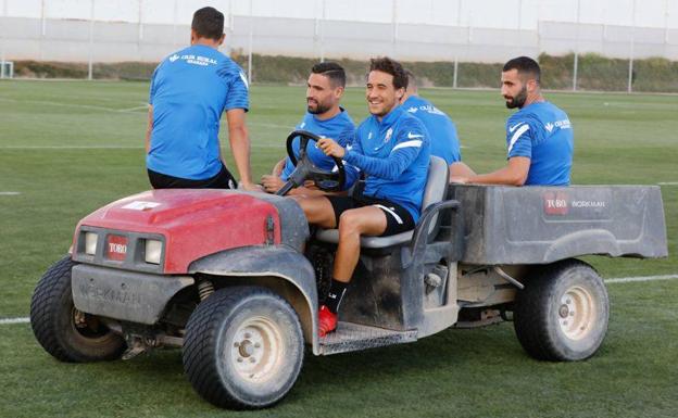 Buen humor en el último entrenamiento antes de recibir a la Real Sociedad
