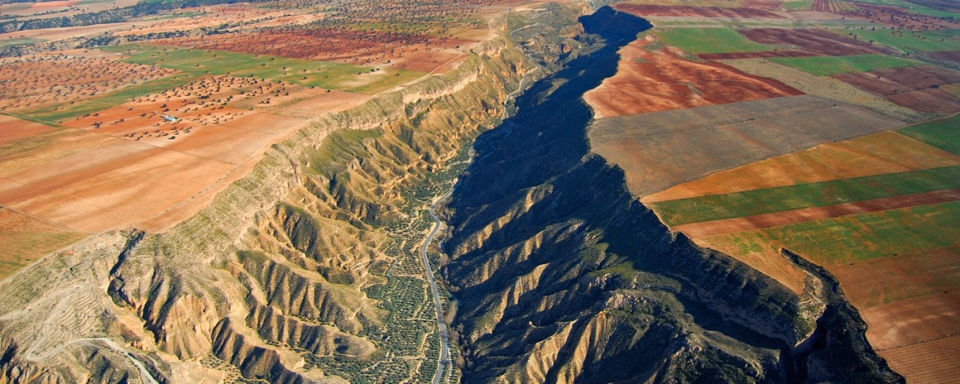 La brecha del cañón del río Gor