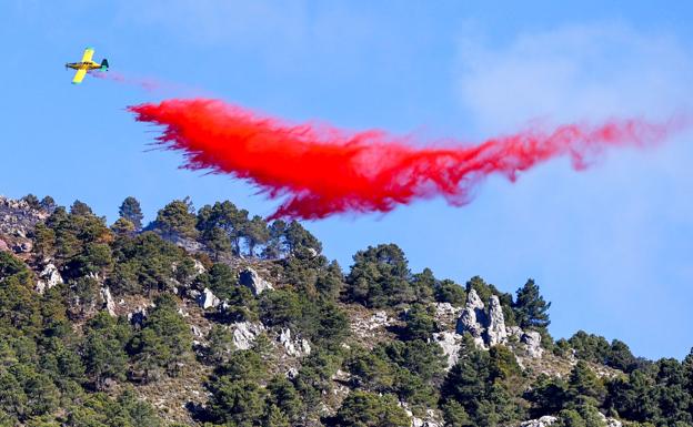 Estabilizado el incendio forestal declarado en el paraje de la Cruz de Víznar
