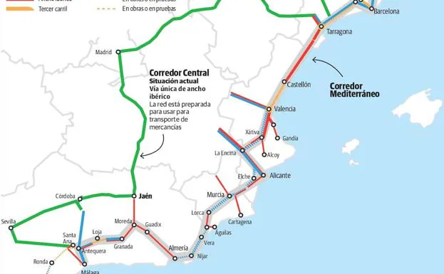 La gran esperanza del tren jienense, el Corredor Central, 'parado' mientras se impulsa el litoral