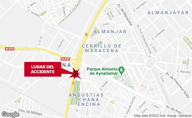 Retenciones en la Circunvalación de Granada por el choque entre dos vehículos