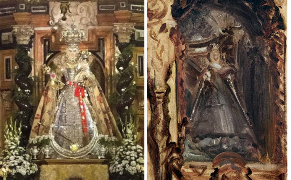 Subastan un valioso boceto de la Virgen del Rosario que Sargent pintó en Granada en 1895