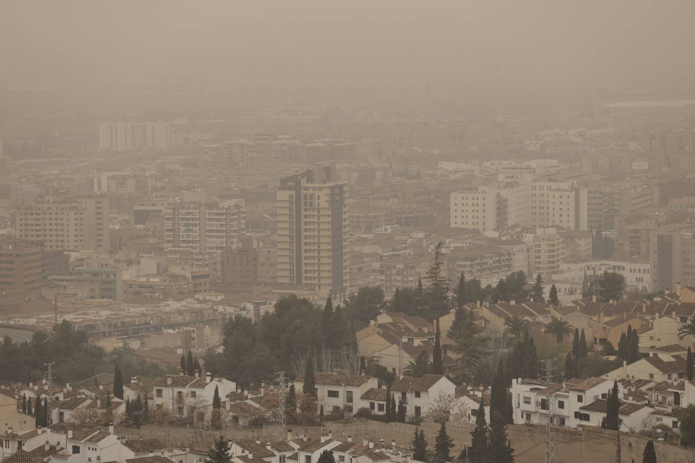 Los puntos de Andalucía con mayor contaminación por la calima