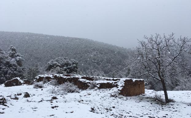 La nieve en la comarca de Guadix obliga a llevar cadenas en el Puerto de la Ragua