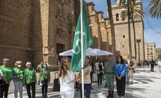 Cuestación Anual de la AECC en Almería, que se convierte en 'bandera contra el cáncer'