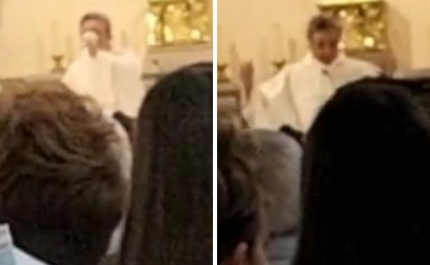 El vídeo del párroco de Lahiguera eructando en plena misa que le ha costado su renuncia