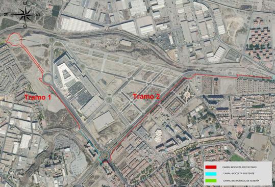 El Puche y Torrecárdenas se suman a la red de carriles bici de la capital