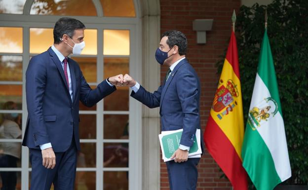 Sánchez felicita a Moreno, pero avisa: «El PSOE será garante de los servicios públicos y derechos sociales»