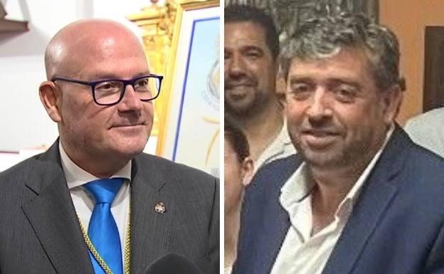 José Antonio Gámiz y Francisco Javier López, hermanos mayores de la Borriquilla y la Santa Cena