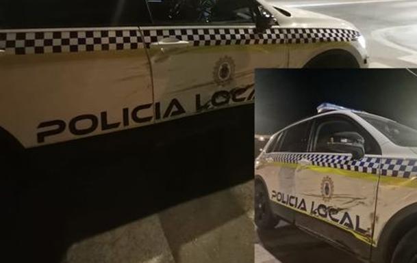 Cuatro ladrones huyen tras embestir con un coche robado a la Policía Local de Loja