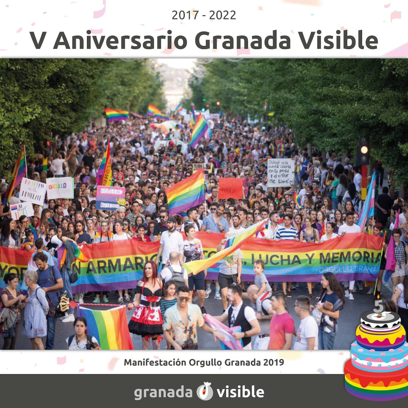 Granada Visible reivindica sus derechos y exige «medidas reales» en el Día del Orgullo