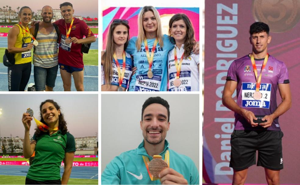 Las seis medallas granadinas en el Campeonato de España