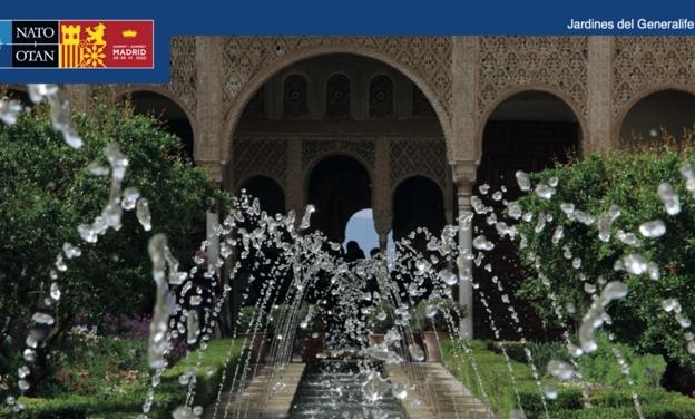 Los Jardines del Generalife en las salas de la Cumbre de la OTAN